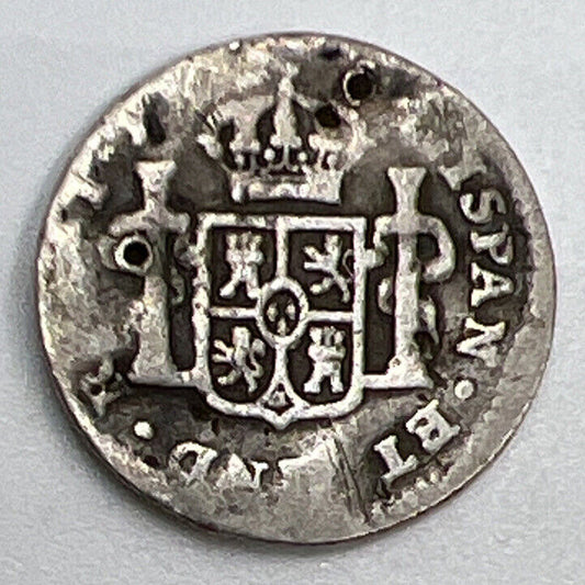 1818 Half 1/2 Reales Spain Silver Coin | Collectable Grade | a1176
