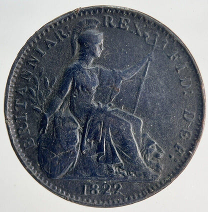 1822 George IV Farthing Coin | Fine Collectable Grade | a1945