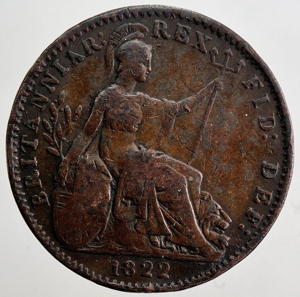 1822 George IV Farthing Coin | Fine Collectable Grade | a6016