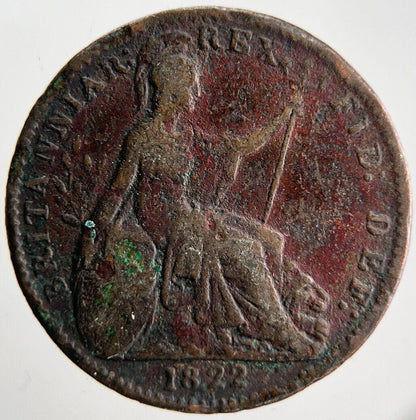 1822 George IV Farthing Coin | Collectable Grade | a4586