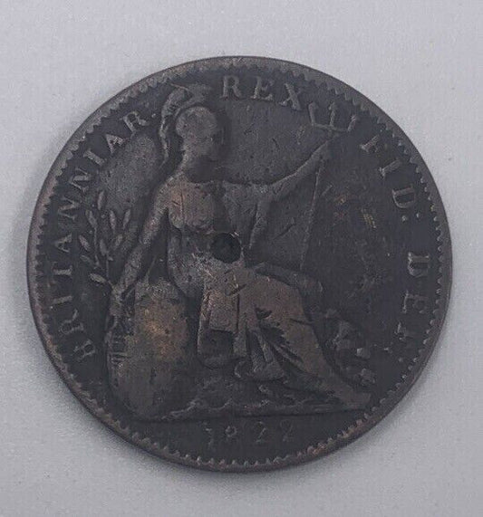 1822 George IV British Farthing Coin | Fine Collectable Grade | a194