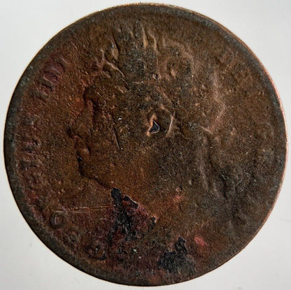 1822 George IV Farthing Coin | Fair Grade | a4588
