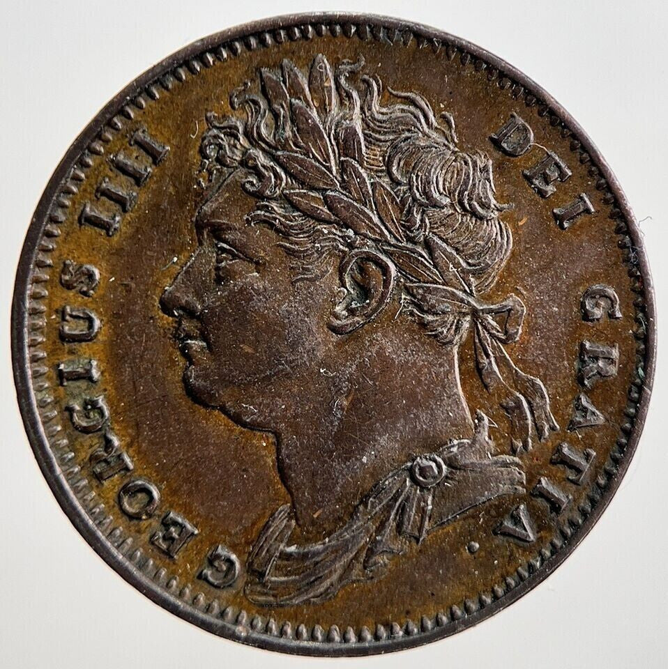 1822 George IV Farthing Coin | Very Fine Grade | a2196