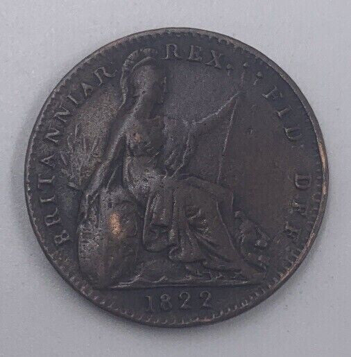 1822 George IV British Farthing Coin | Fine Collectable Grade | a190
