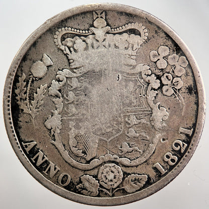 1821 Rare Half Crown | British Silver Coin | George IV | Collectable Grade a695