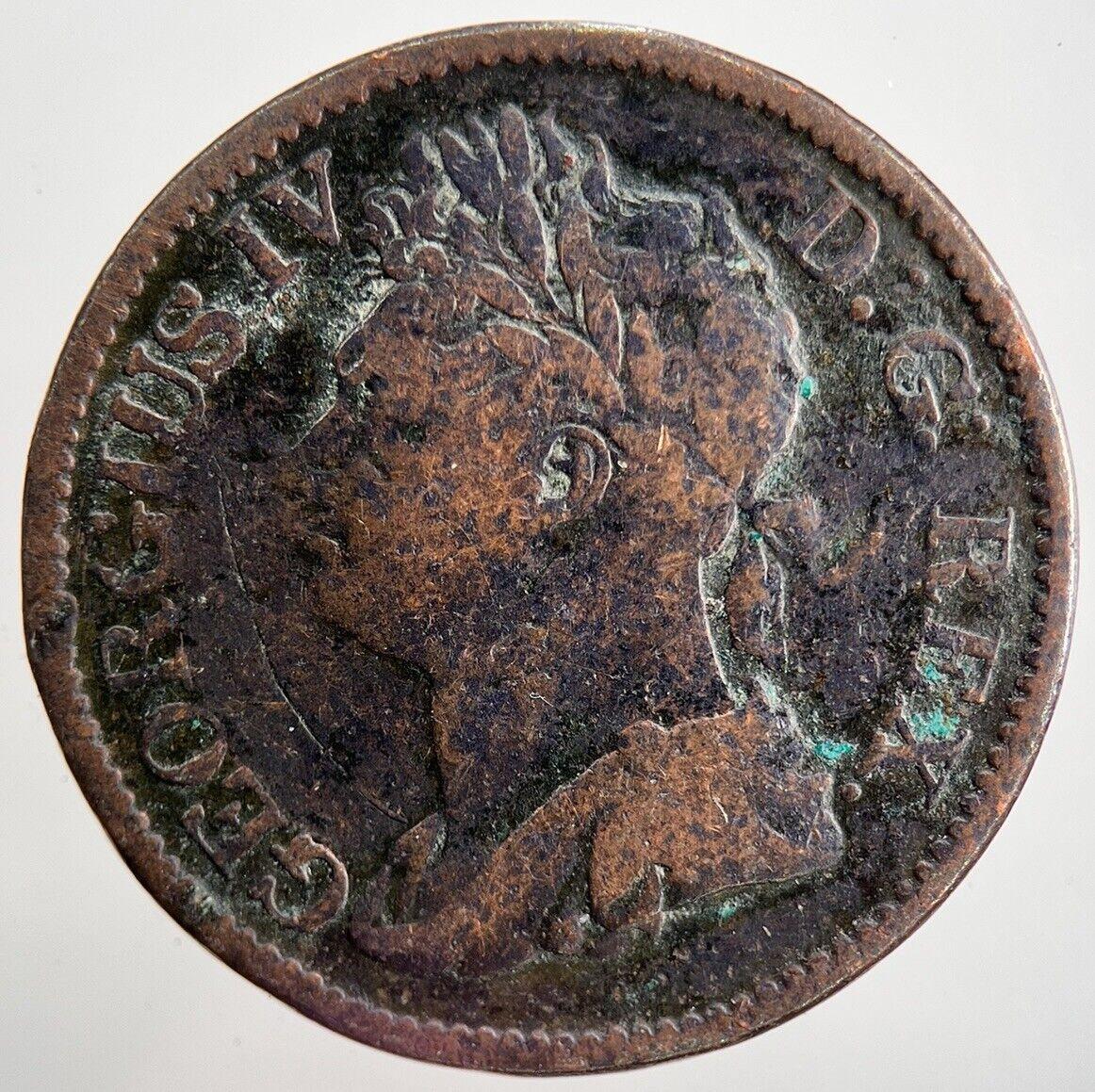 1822 Irish Hibernia Half-Penny Coin | Collectable Grade