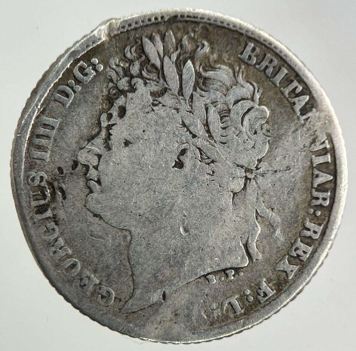 1821 George IV Silver Sixpence Coin | Fine Collectable Grade