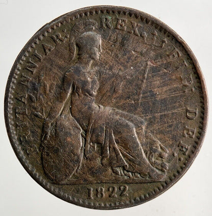 1822 George IV Farthing Coin | Fine Collectable Grade