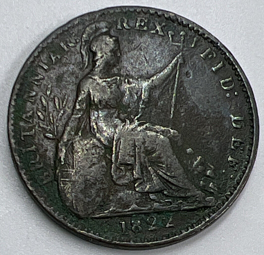 1822 George IV Farthing | British Copper Coin | Fine Collectable Grade | a1188