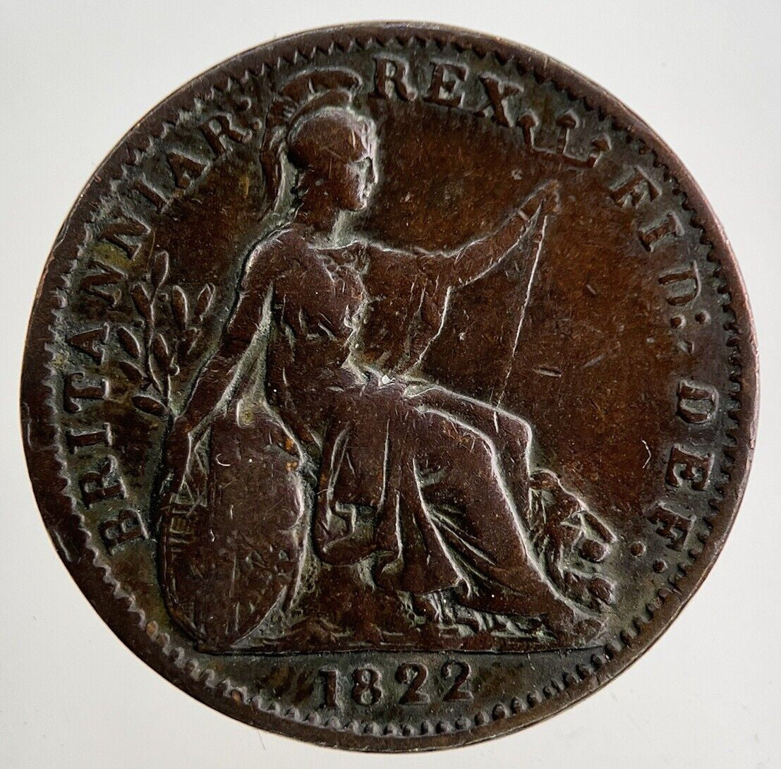 1822 George IV Farthing Coin | Fine Collectable Grade