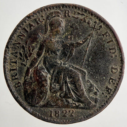 1822 George IV Farthing Coin | Fine Collectable Grade