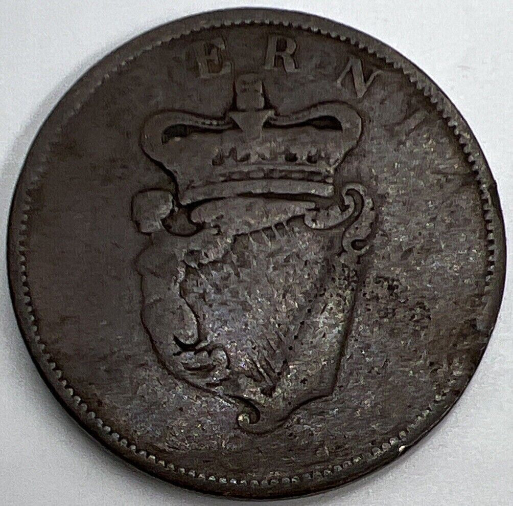 1823 George IV Hibernia Penny | Irish Coin | Collectable Grade | a1157