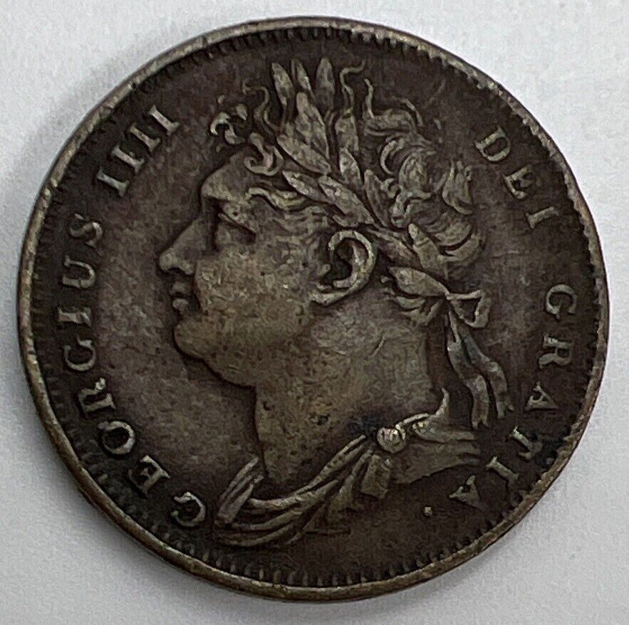 1825 Farthing | British Copper Coin | George IV | Fine Grade | a617