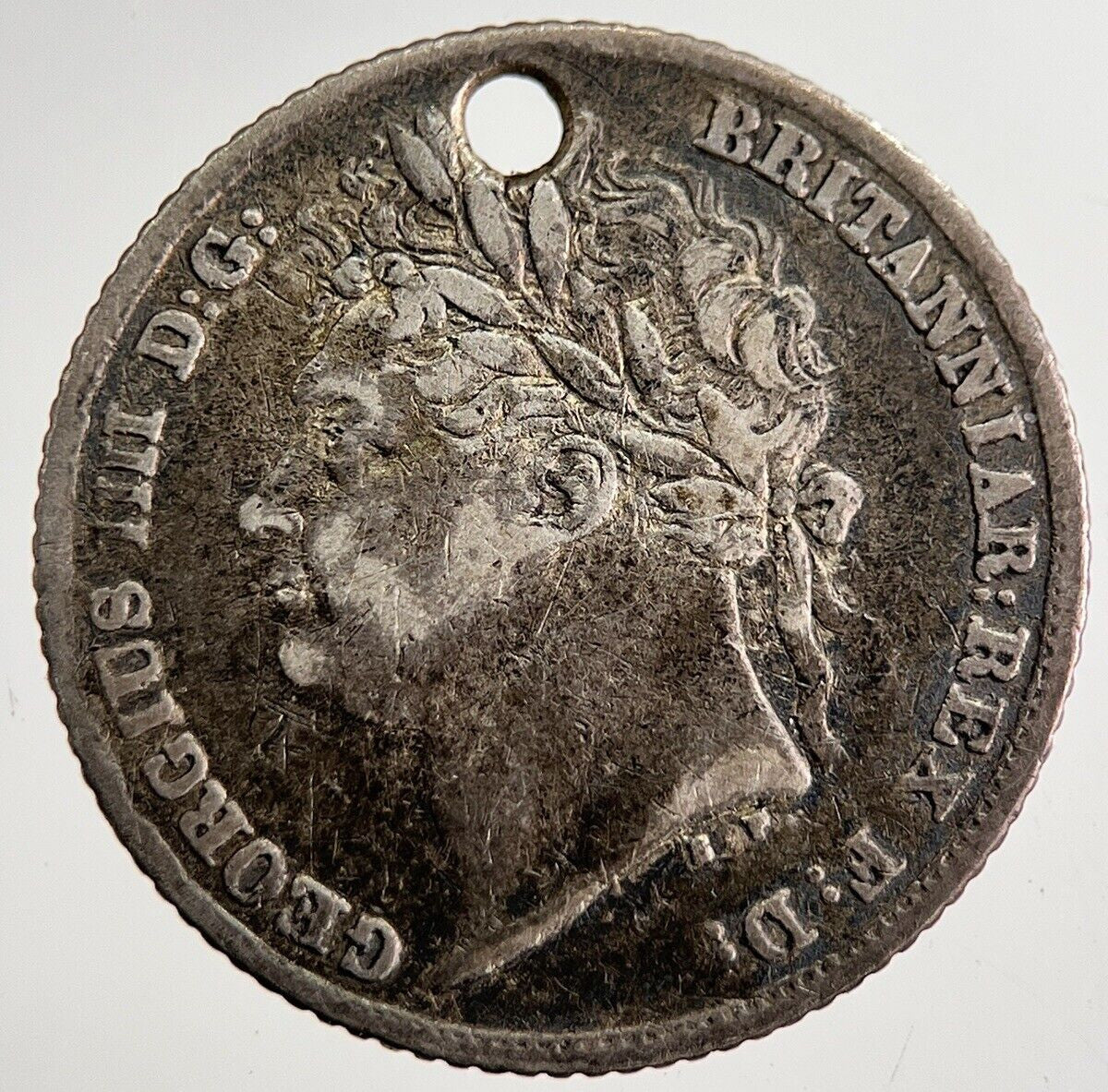 1824 George IV Sixpence Silver Coin | Fine Collectable Grade | a8589