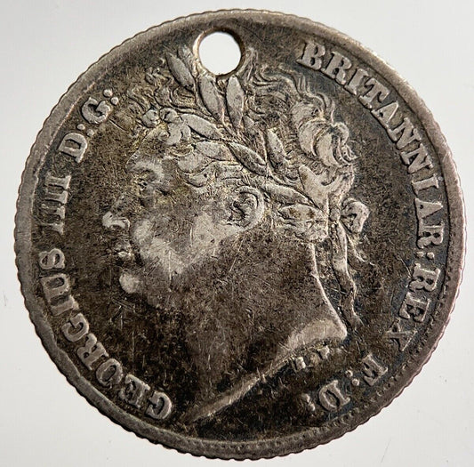 1824 George IV Sixpence Silver Coin | Fine Collectable Grade | a8589