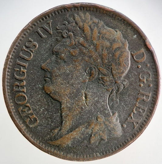 1822 Irish Hibernia One Penny Coin | Fine Collectable Grade