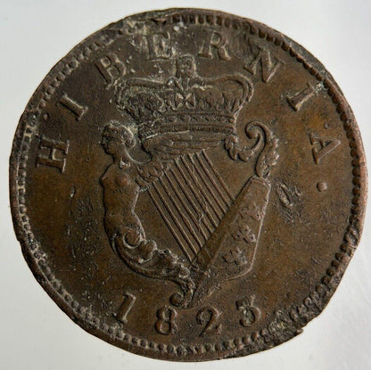 1823 George IV Irish Half-Penny Coin | Fine Collectable Grade
