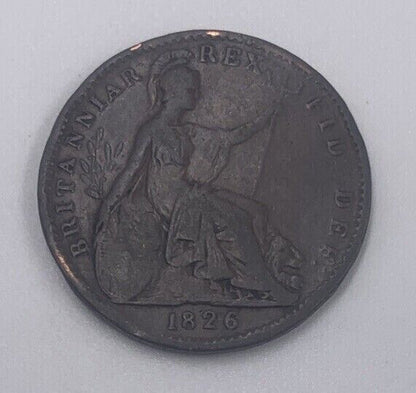 1826 George IV British Farthing Coin | Fine Collectable Grade | a192