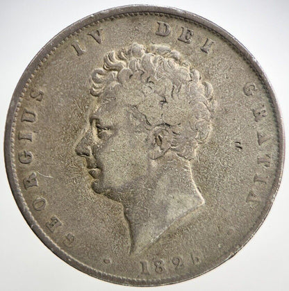 1825 George IV Half-Crown | British Silver Coin | Fine Collectable Grade | a1365