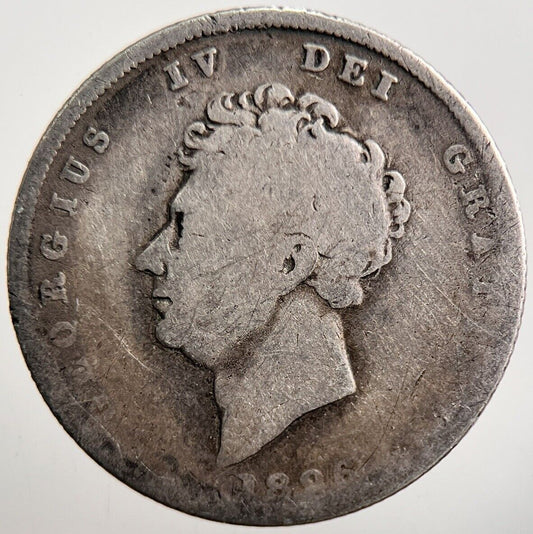 1826 George IV One Shilling Silver Coin | Fair Grade | a3535