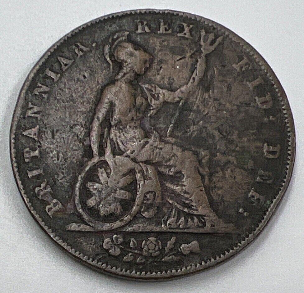 1826 George IV Half-Penny Coin | Fine Collectable Grade | a1432