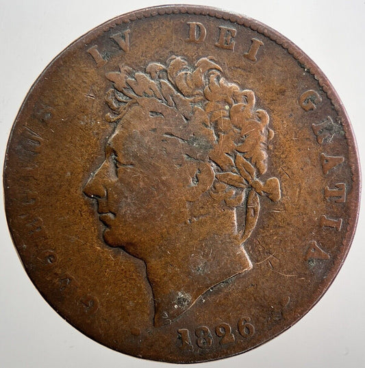 1826 George IV Half-Penny Coin | Collectable Grade | a6024