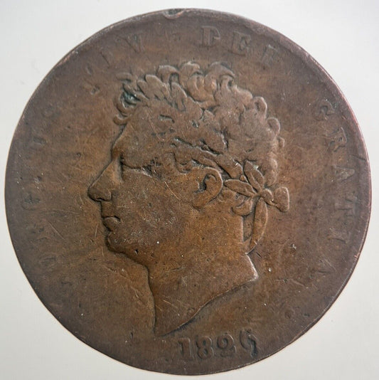 1826 George IV Half-Penny Coin | Collectable Grade | a8097