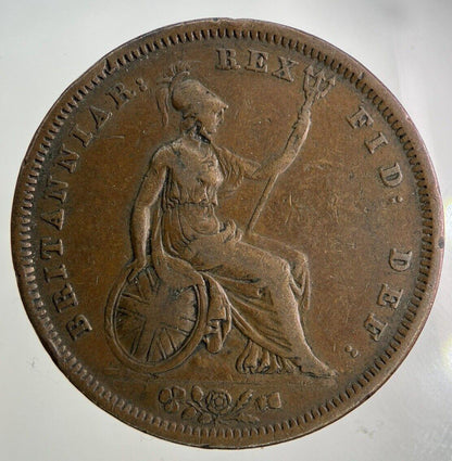 1826 George IV One Penny Coin | Fine Collectable Grade