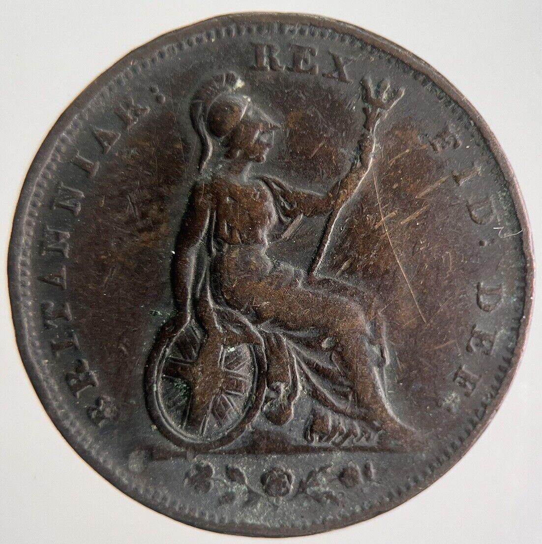 1828 George IV Farthing Coin | Very High Grade | a4462