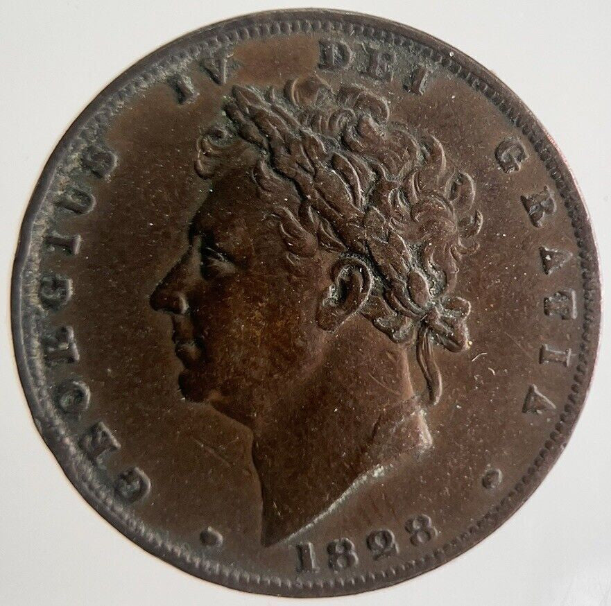 1828 George IV Farthing Coin | Very High Grade | a4463