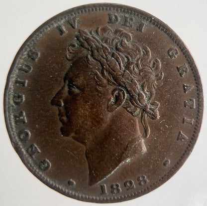 1828 George IV Farthing Coin | Very High Grade | a4463