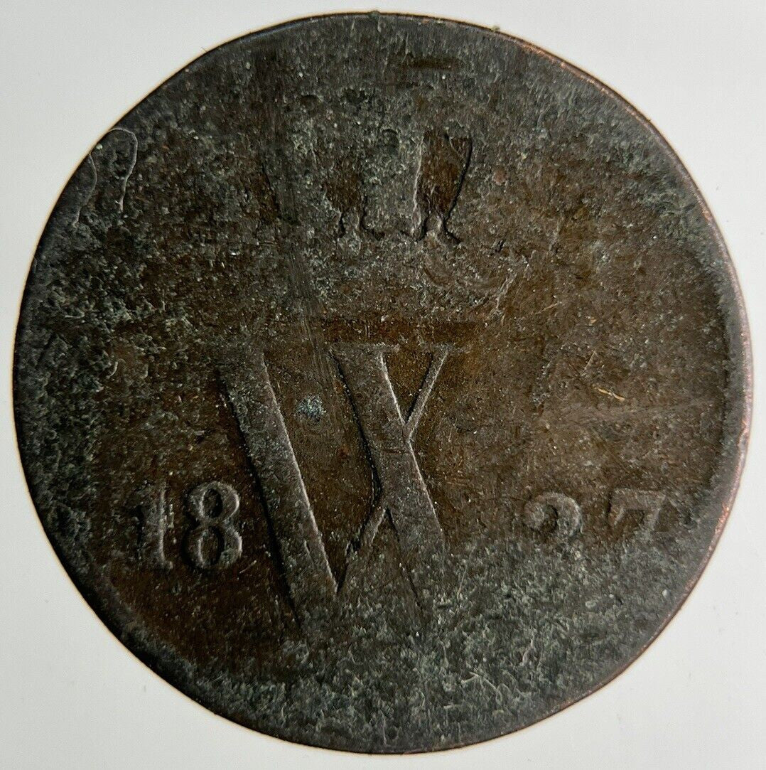 1827 Netherlands 1 Cent Coin | Collectable Grade
