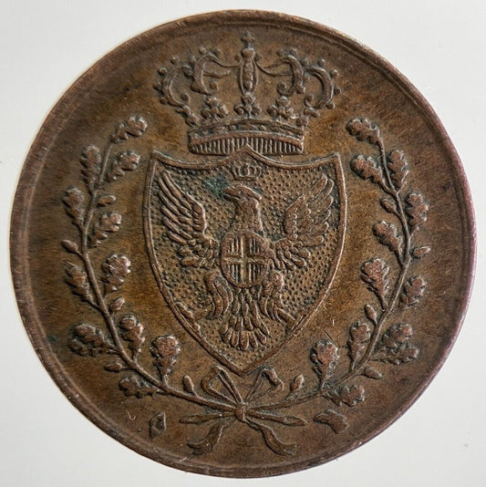 1826 Italy 1 Centesimo Sardinia Coin | Fine Collectable Grade | a5877
