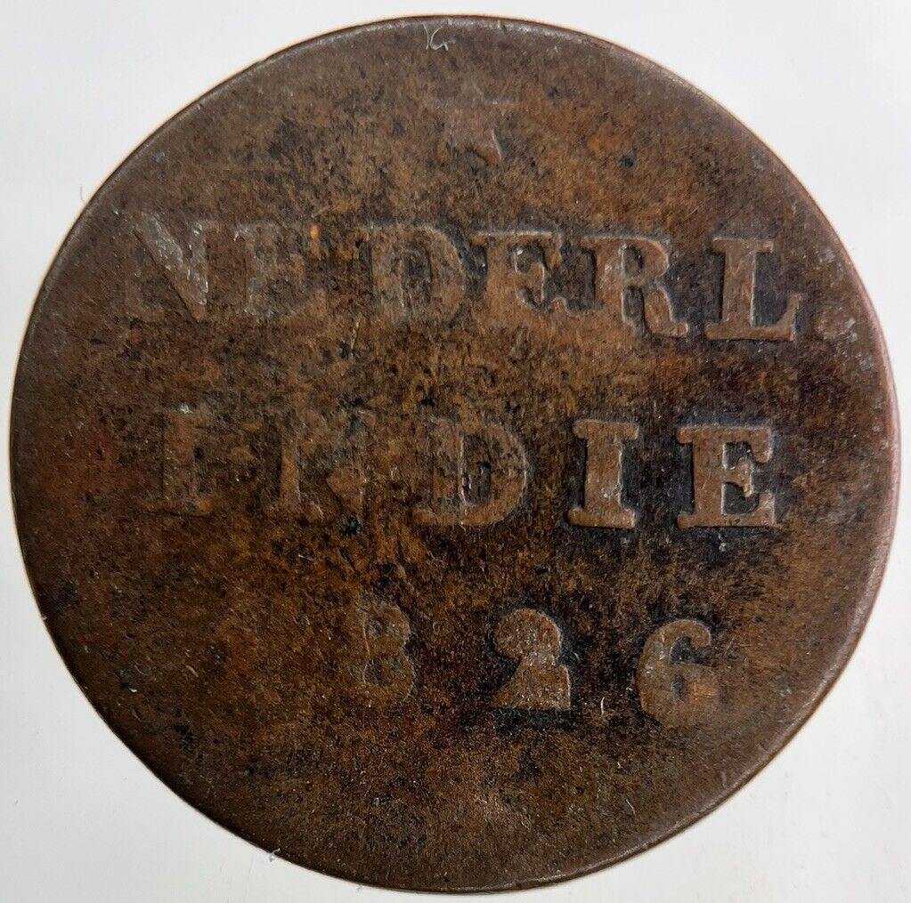 1826 Netherlands East Indies ‘Nederl Indie’ 1/2 Stuiver Coin | Collectable Grade