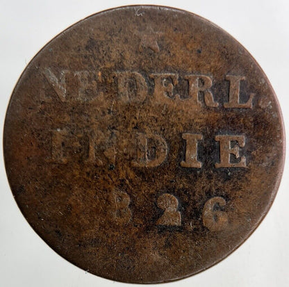 1826 Netherlands East Indies ‘Nederl Indie’ 1/2 Stuiver Coin | Collectable Grade
