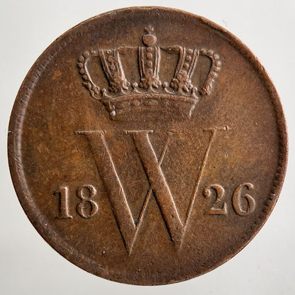 1826 Netherlands East Indies 1 Cent Coin | Fine Collectable Grade