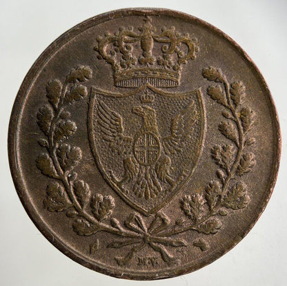 1826 Italy Sardinia 5 Centesimi Coin | Very High Grade