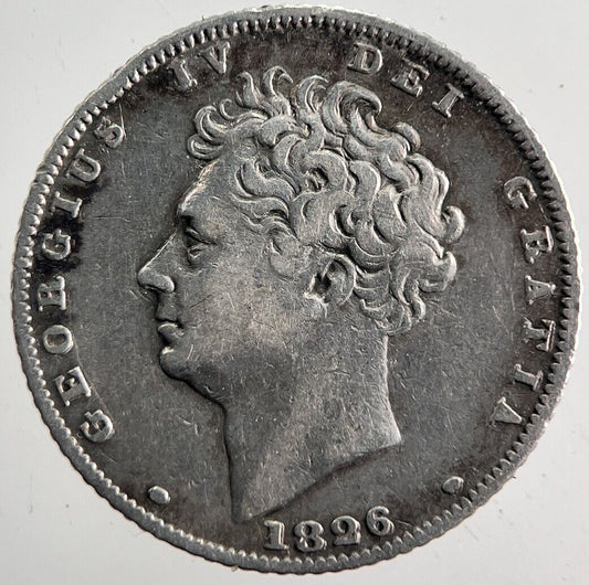 1826 George IV Sixpence Silver Coin | Fine Collectable Grade