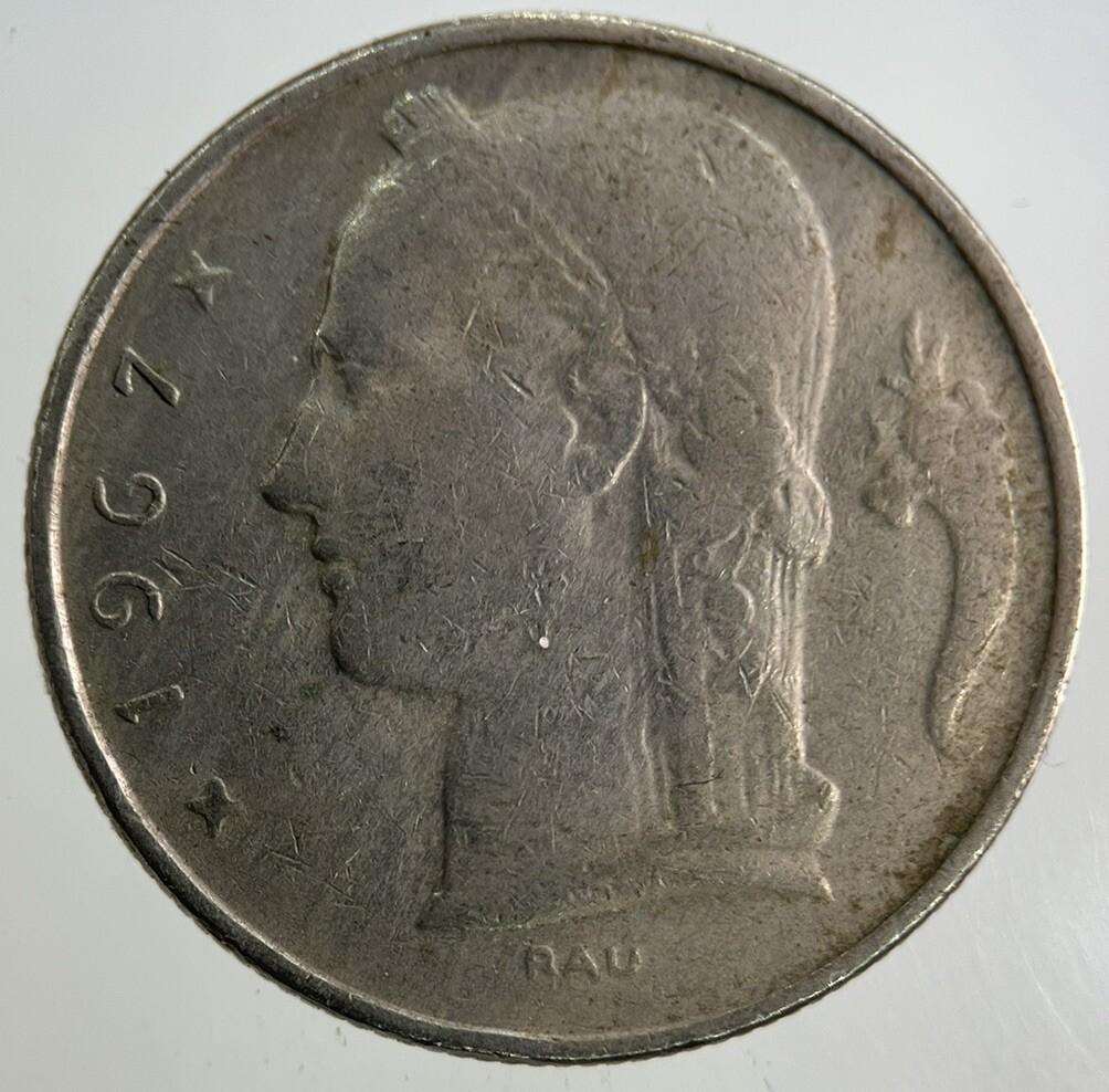 1967 Belgium 5 Franc Coin | Fine Collectable Grade