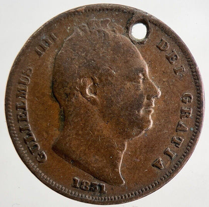 1831 William IV Farthing Coin | Fine Collectable Grade