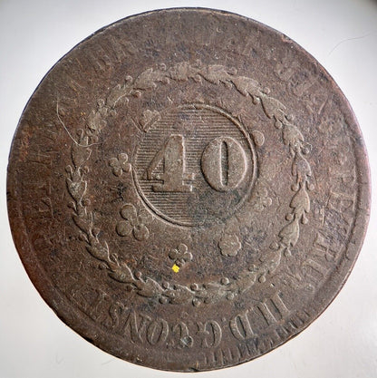 1831 Brazil 40 Reis Coin | Collectable Grade