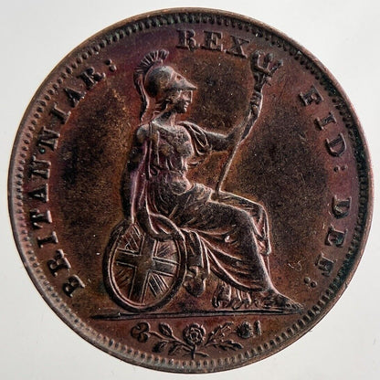 1831 William IV Farthing | Very Fine Grade | a9294