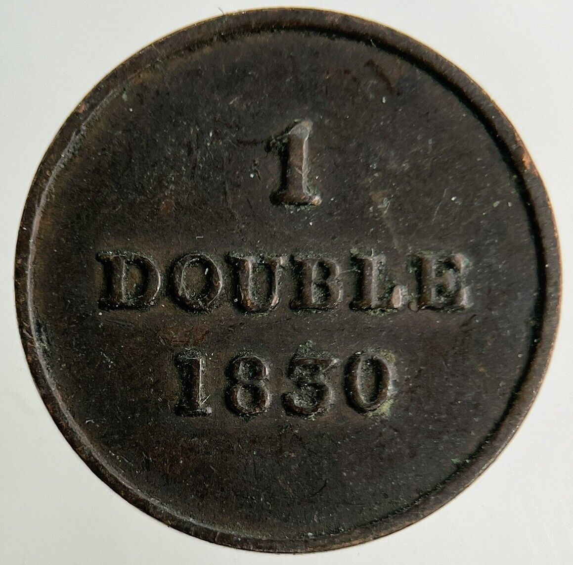 1830 Guernsey 1 Double Coin | Fine Collectable Grade