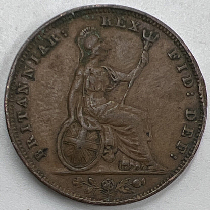 1831 Farthing William IV | British Copper Coin | Fine Collectable Grade | a815
