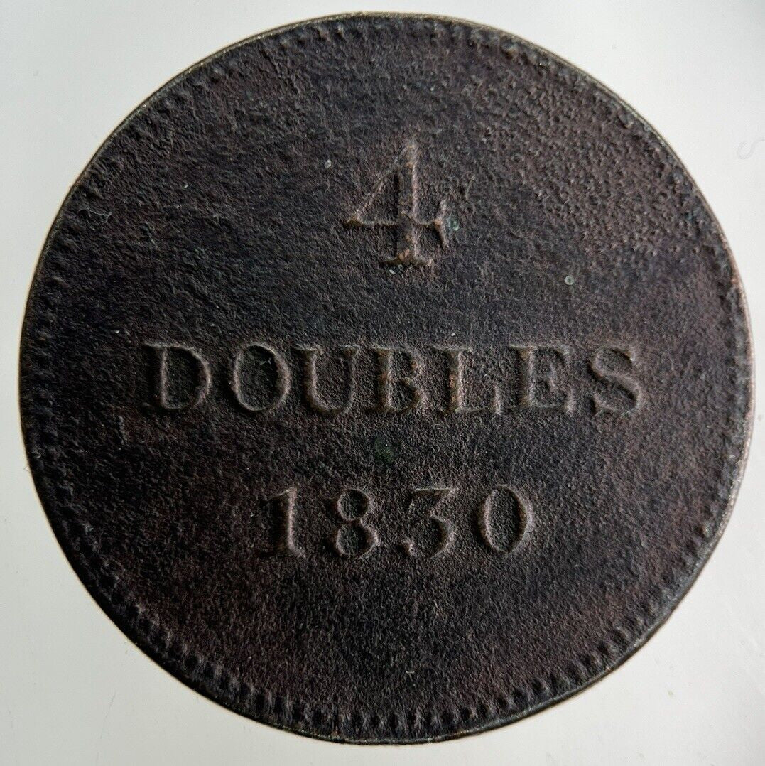 1830 Guernsey 4 Doubles Coin | Collectable Grade