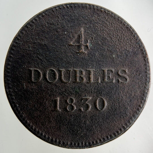 1830 Guernsey 4 Doubles Coin | Collectable Grade
