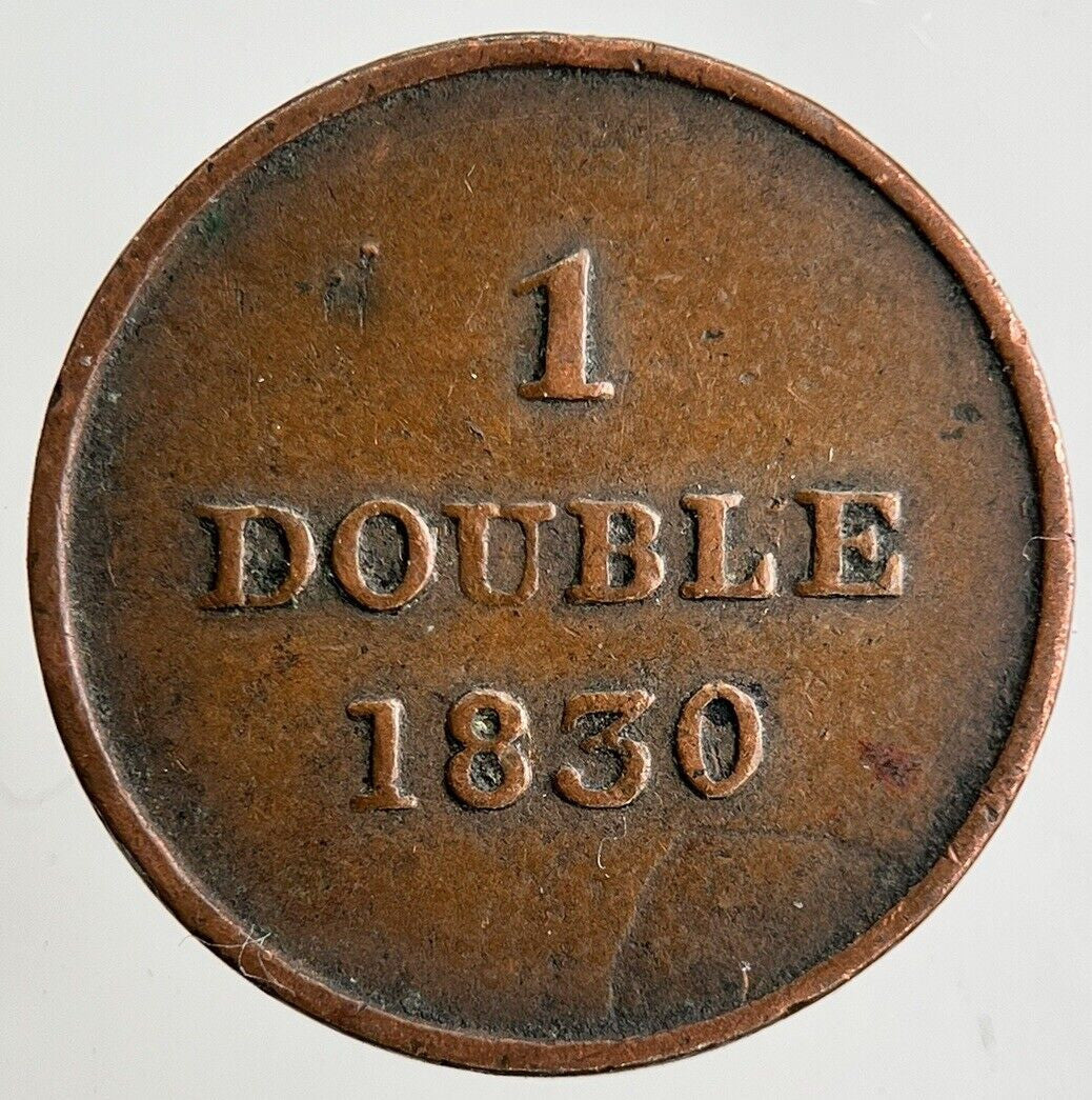 1830 Guernsey 1 Double Coin | Fine Collectable Grade