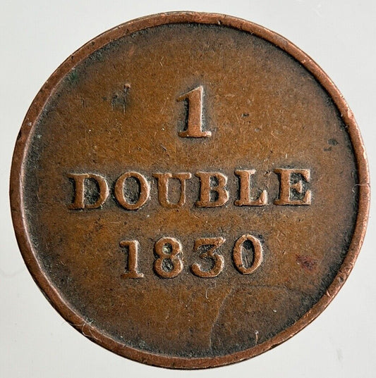 1830 Guernsey 1 Double Coin | Fine Collectable Grade