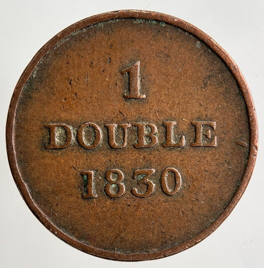 1830 Guernsey 1 Double Coin | Fine Collectable Grade