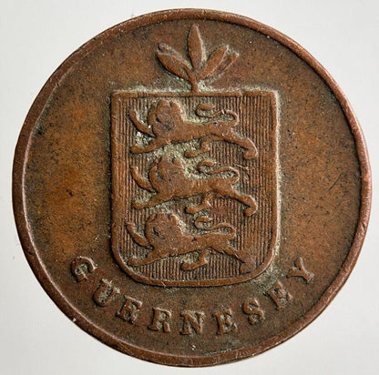 1830 Guernsey 1 Double Coin | Fine Collectable Grade